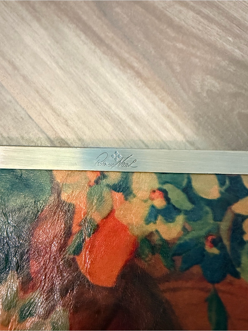 Patricia Nash Orange Multi Floral Leather Zip Wallet - Picture 2 of 6